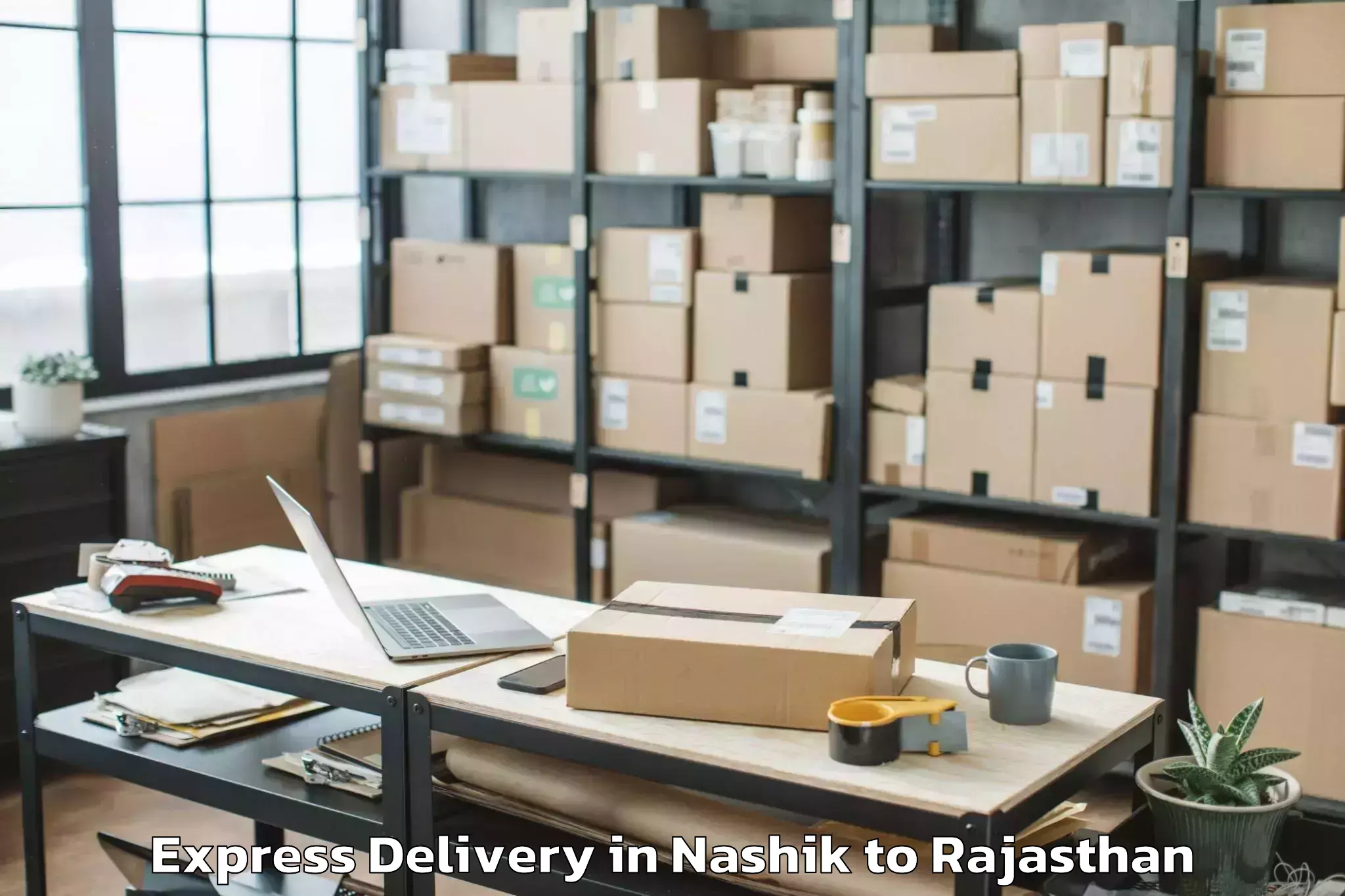 Trusted Nashik to Geetanjali University Udaipur Express Delivery